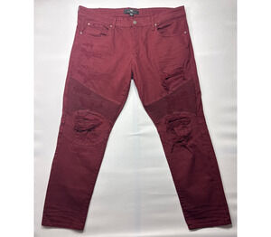 Jordan Craig Legacy Edition Men's Aaron Red Distressed Skinny Jean 40x32 (43x32)